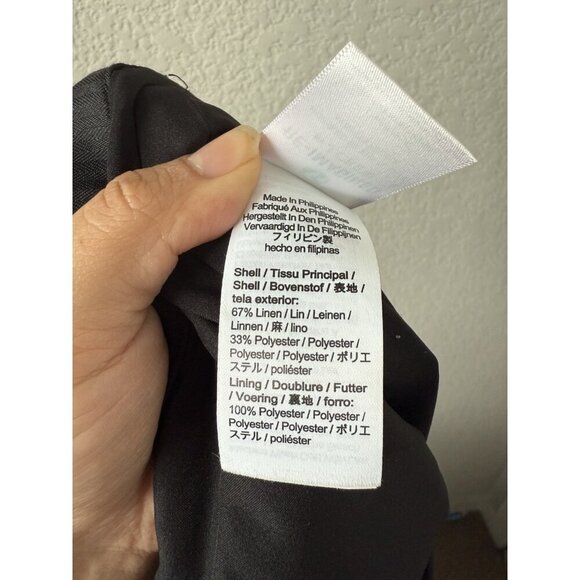 J. Crew Sydney Pant In Linen Blend Wide Leg Black Trouser Pant Careerwear 18 - Picture 8 of 8